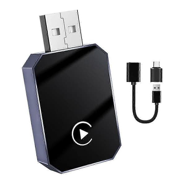 Trådløs CarPlay-adapter opgraderet til iOS og Android Auto - Bluetooth 5.0, Plug & Play, Auto-Connect