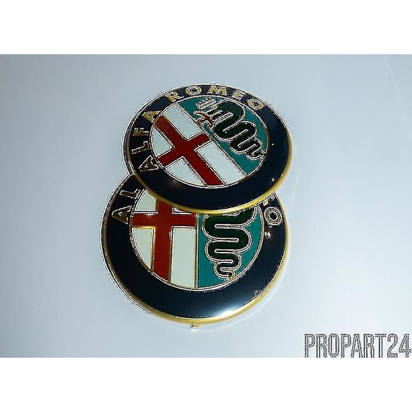 2 x 74mm Alfa Romeo Badge Gt 147 159 Brera Mito Giulietta Giulia Hætte-yky