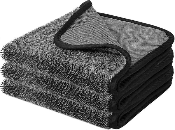 3-pack Mikrofiberdukar för Bil- och Badrumstorkning (30x40 cm)