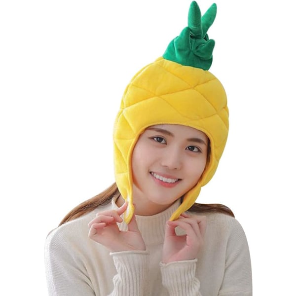 Sjov Hat Nyhed Hat Sød Plys Ananas Hat Hovedbeklædning Fandango Hat Kostume Hat Nyhed Fandango Fest Hat Kasket Hovedbeklædning Cosplay Kostume Yellow