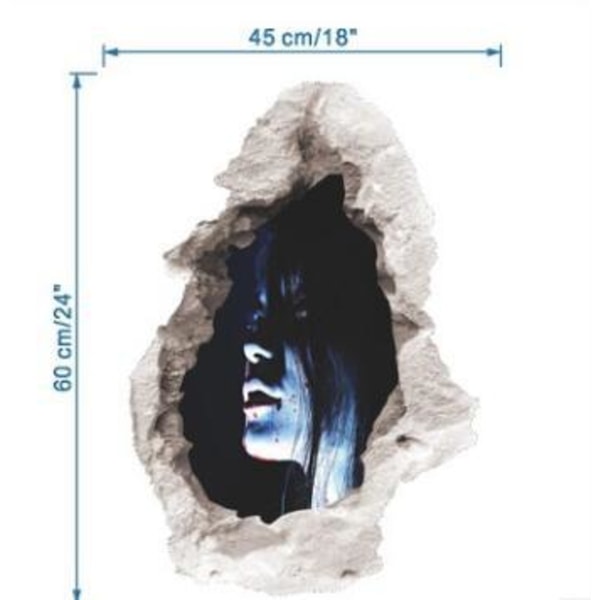 Väggdekal Halloween Vattentät 3D Väggdekaler Sovrum Vardagsrum Dekoration Vägg Spöke Väggdekaler