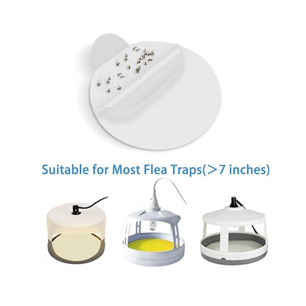 50 stk. Loppefelle Refill Disker Erstatningsbrett, Passer de fleste modeller Sticky Dome Loppefeller for