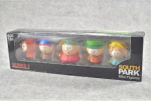 5st/set 6cm Anime South Park Stan Kyle Eric Kenny Leopard Mini 6cm PVC Action F