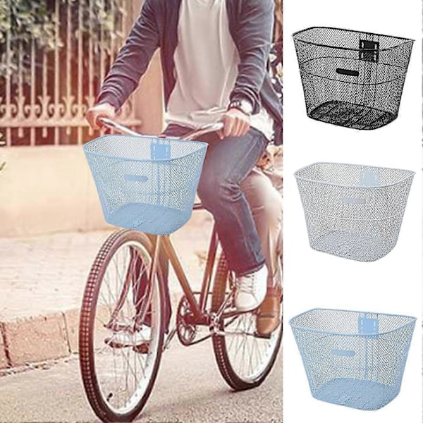 Cykelkorg med Skruv Robust Multifunktionell Förvaring Metall Stor Kapacitet Cykelkorg Student Cykeltillbehör Grey L