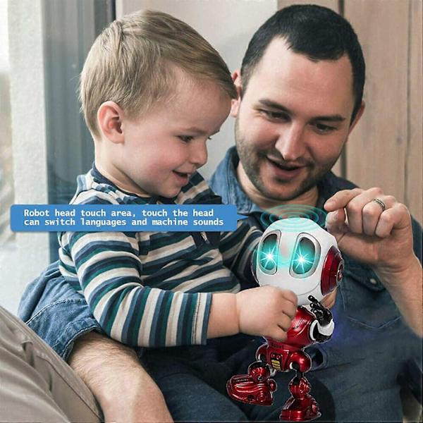 Puhkuva Robotti Lapsille - Mini Robotti Lelut, Jotka Toistavat Sanasi, Lelut 3 4 5 6 7 8 Vuotiaille Tytöille ja Pojille, Joululahjat 3+ Vuotiaille Pojille Red