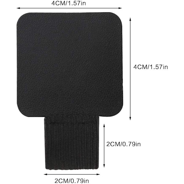 5-pak Notesbog Penholder Selvklæbende Penholder Sort Penring Pen Loop Elastisk Penholder Notesbog