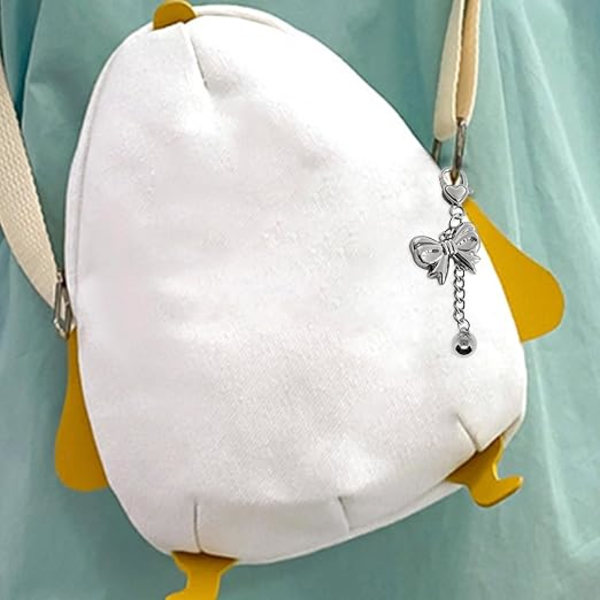 Nøglering, Elegant Sløjfe Hjerte Nøglering Bærbar Nøglering Moderigtig Tilbehør Stilfuld Nøgleholder Trendy Taske Vedhæng til Pige