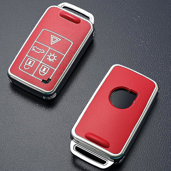 Passer V40 V60 Bilnøkkel Etui Biltilbehør TPU Nøkkelring For Voksne Red