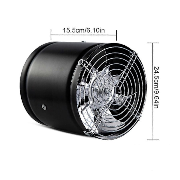 Multifunksjonell kjøkkenvifte med beskyttelsesgitter - Kraftig og lydløs ventilasjonsvifte - Aluminium Black 10