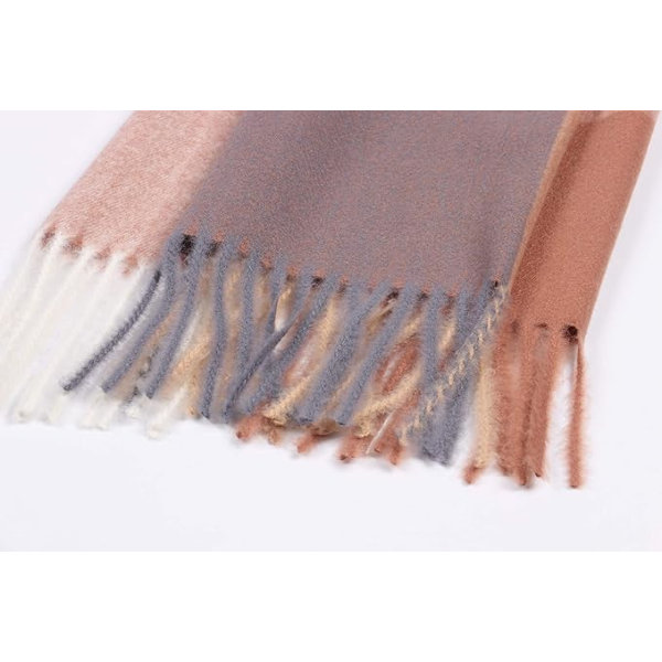 Blødt Kæmpe Cashmere Uld Sjal til Kvinder - Pashmina, Tørklæde og Wrap - Varmt Tørklæde Tæppe Camel