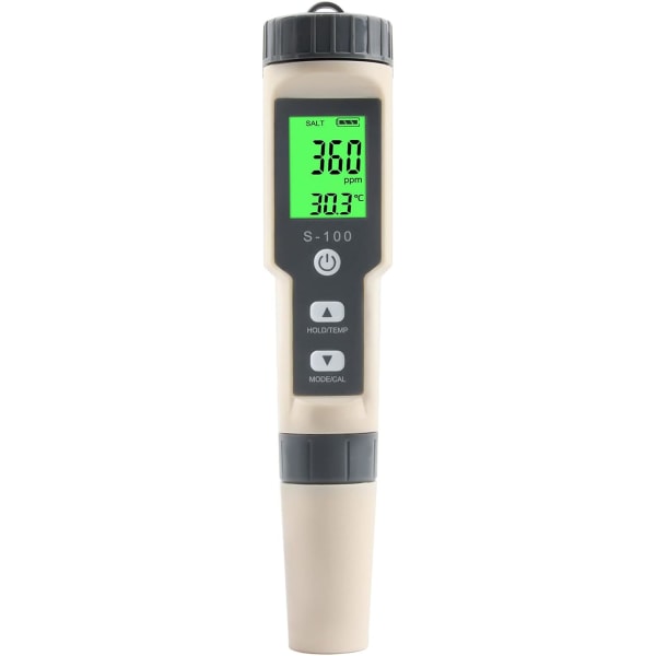 Digital Salinity Tester for Saltwater, Waterproof Pool Salt Tester, High Accuracy Saltwater Tester