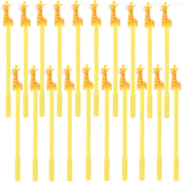 Gelblæk Rollerball Penne Sort Gelpen Skolepenne Gelpen Pen Til Skrivning Penne Sort Blæk Nyhedspenne Sort Blæk gul 20stk