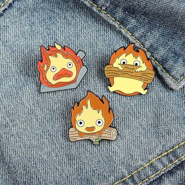 3 stk. Nye Tegneserie Søde Kreative Animationsfigurer Modellering Legering Broche Label Pin Cool Things Custom Badge Søde Søde Kvinde