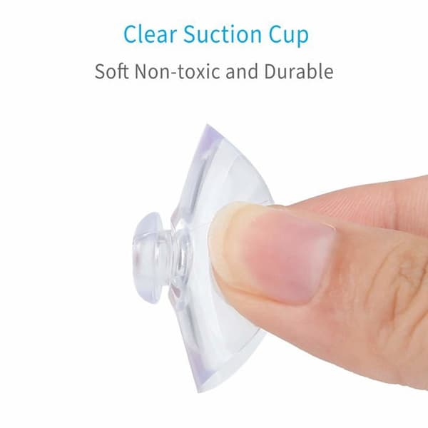 Sugproppar 3 cm (20 st) - Transparenta - Mjuk PVC - Lastkapacitet 1,4 kg