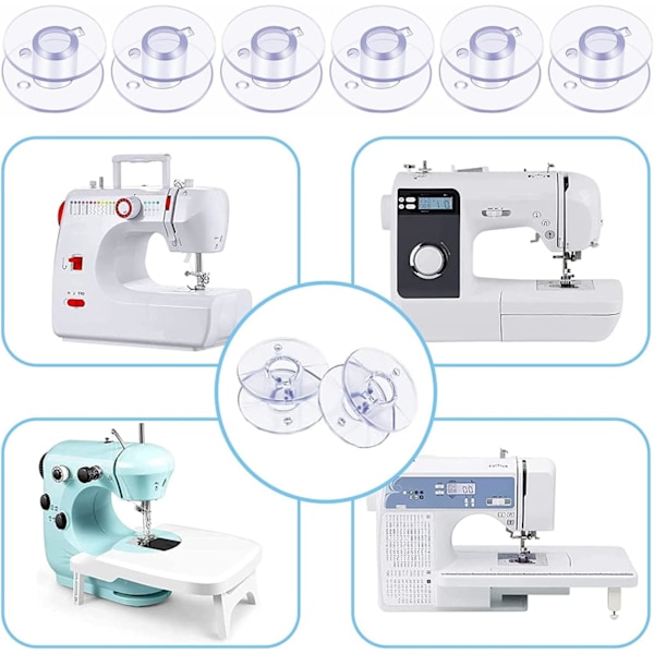Syr Sytrådar, Plast Sytrådar för Symaskin Universal Transparent Sytrådar med Sytrådsfodral Symaskinstillbehör