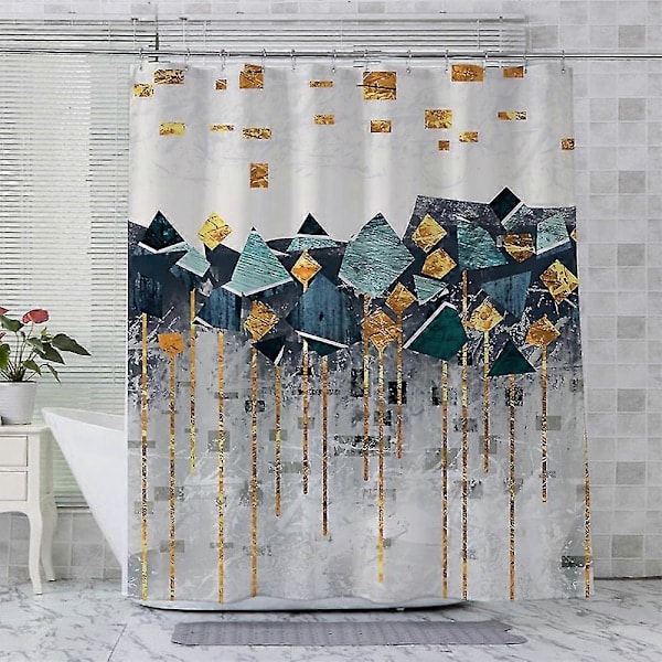 Modern Vattentätt Duschdraperi för Badrum Beige 180x200cm