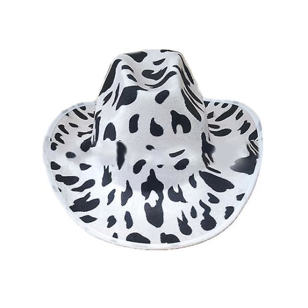 Cowboyhatt Rolig print Unisex svart och vit cowboyhatt