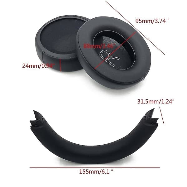 Memory Foam Ørepuder Ørekopper Hovedbøjle Til Xbox Series Trådløst Headset Headband