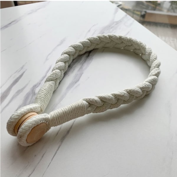Litterär hampa rep gardin bindande rep magnetiskt spänne icke perforerad gardin krok white