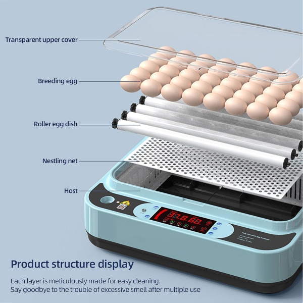 Uppgradera Digital Egg Incubator Temperaturkontroll Turning Chicken Hatcher Automatic New