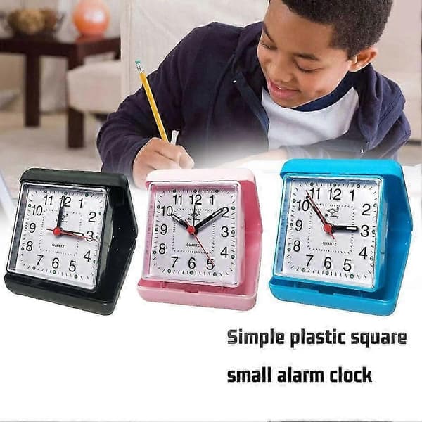 Vækkeur Bærbart Lydløst Snooze Stille Små Sengebordsure Red