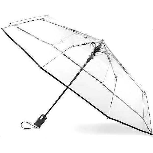 totes Clear Canopy Automatiskt Öppningsbart Hopfällbart Paraply