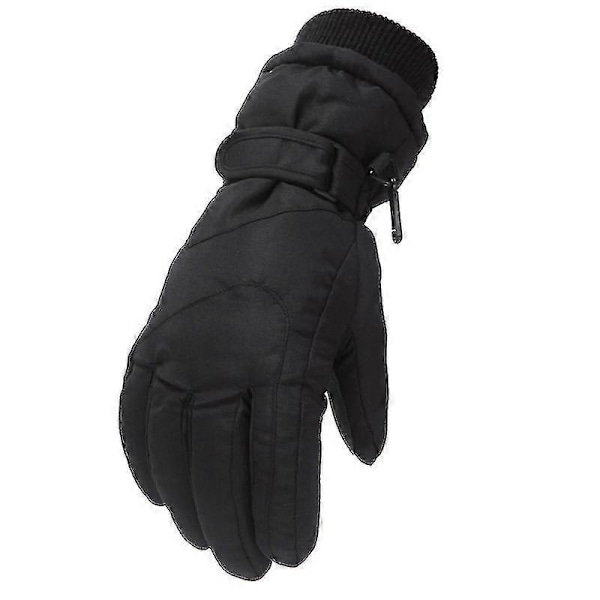 Et par vinterhansker for barn, menn og kvinner, skihansker utendørs, vindtette S-xl Black L