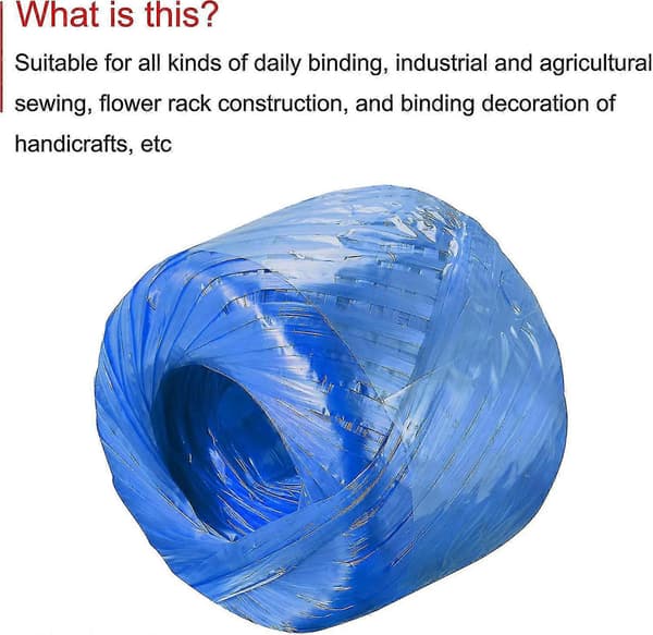 Polyester Nylon Plast Rep Snöre Buntad För Packning Trädgårdsarbete Hantverk, 150m Längd - Q1 Blue