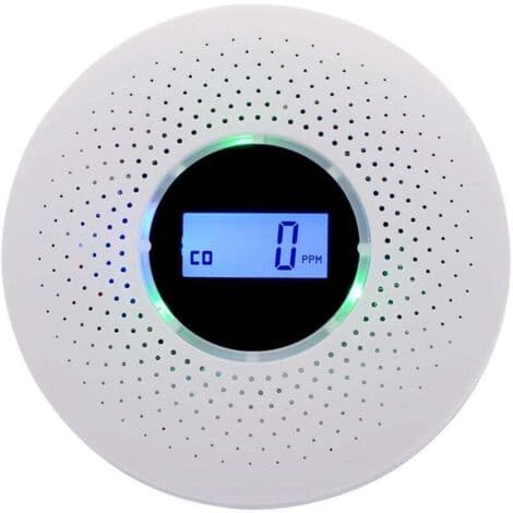 2-i-1 Rök- och Kolmonoxiddetektor – Elektrokemisk Sensor – Larm ≥ 85 dB – Drivs av 3 AA-batterier
