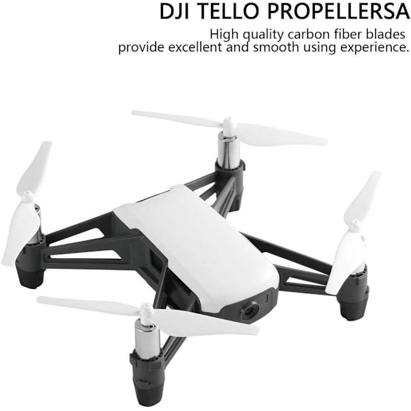 Bladpropeller, 2 par Durable Karbonfiber Hurtigutløsning Propellersett Kompatibel med DJI Tello Drone Quadcopter