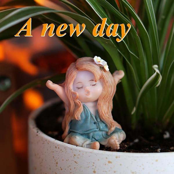 Miniatyr Fe Figur - Drömmande Fe Staty Wake Up Fairy