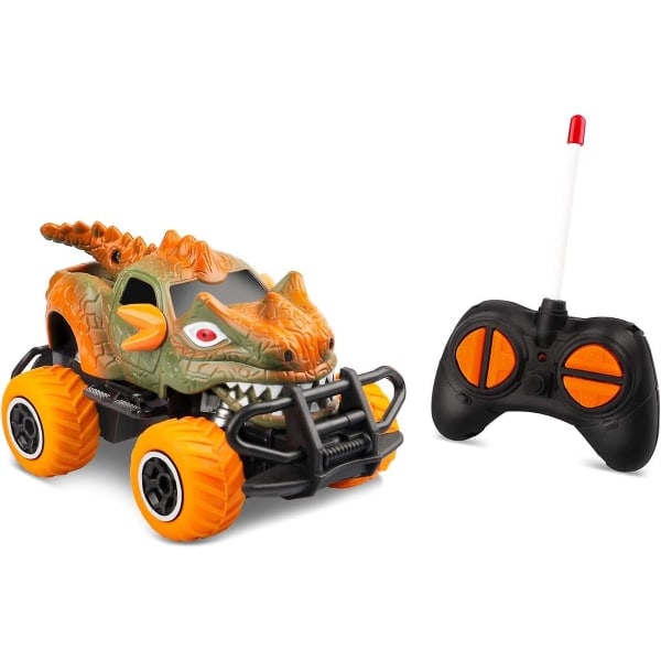 RC-leker for gutter 4-5 år, dinosaur fjernkontrollbiler, mini dino-biler for barn leker alder 3-6 RC-racerbiler, 2021 monstertruck for småbarn