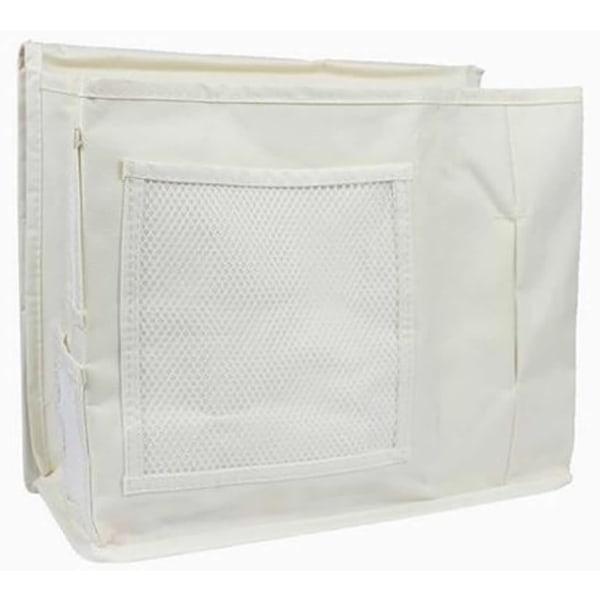 Sängförvaring 6 Fickor Sängmadrass Soffa Organizer Hängande Väska för Bok Fjärrkontroll Mobiltelefon Glasögonhållare Beige Ficka