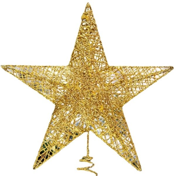 Julgransstjärna, glittrande stjärntoppar i guld