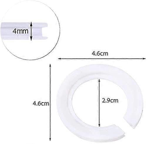 100 stk. E27 til E14 lampeskærm ringkonverter 42 mm til 29 mm plastik lampeskærm reduceringsring