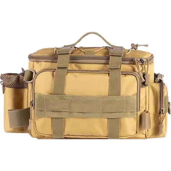 Fiskeväska, Enkelsidig Havsfiskeutrustningsväska Tackleförvaringsryggsäck, Kamouflage Utomhus Bärväska Vandringsresa Pack, 40 * 28 * 20CM Yellow