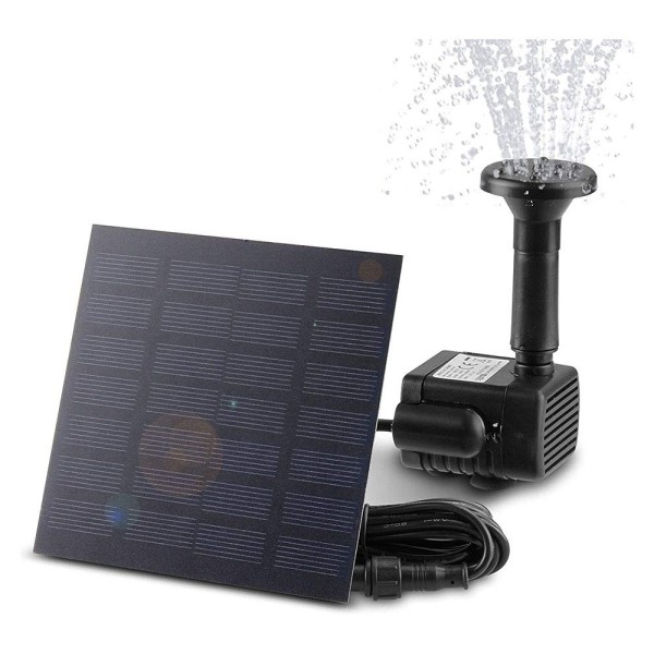 Solar fountain, pond pump with monocrystalline solar panel