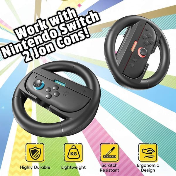 Vasen ja oikea kahva Racing -ohjauspyörän pidikesarja Nintendo Switch 2:lle