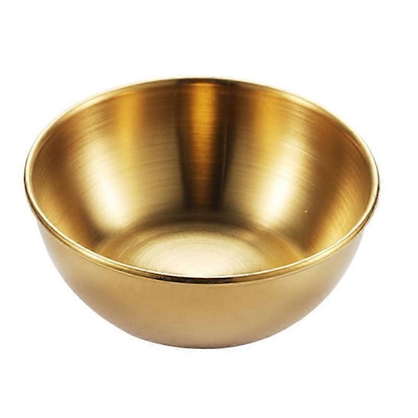 Krydderiskål Rund Rustfri Rustfrit Stål Husholdnings Lille Metal Sauce Tallerken til Hjemmet Golden