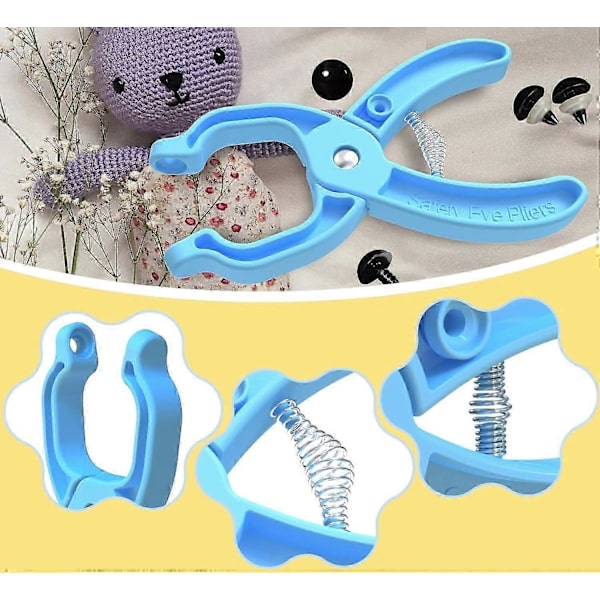 Turvasilmän apuväline turvasilmien kiinnittämiseen virkkausta varten, turvasilmät virkkaustyökalut amigurumi-virkkaukseen ja täytettyihin eläimiin, 5–30 mm eläinten silmät M 1PCS