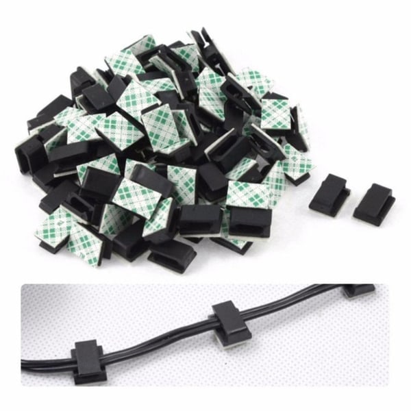 Itsekiinnittyvä auton kiinnityslevy GPS-datakaapelille black0 one-size 100pcs