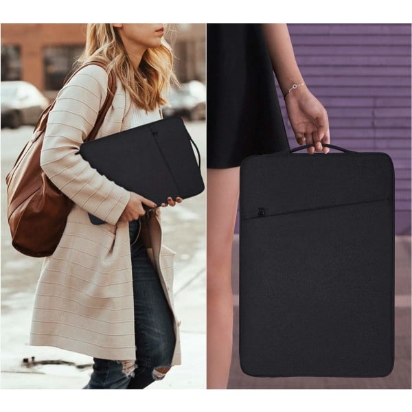 INF Laptopveske 14,1 tommer/15,4 tommer lerret Svart Sort