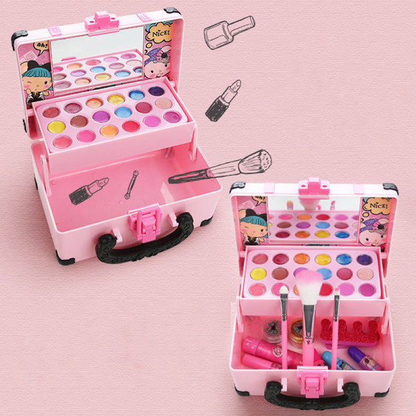 1 Set Barn Sminkset för Flickor Säkra Kosmetik Leksaker Set