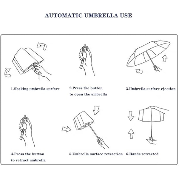 Automatisk Vikbart Barnparasoll UV-Resistent Reseparasoll En-Knapp Öppning-Stängning Cartoon Dinosaur Tryck Anti-Återfjädring Design Bärbar Vatten