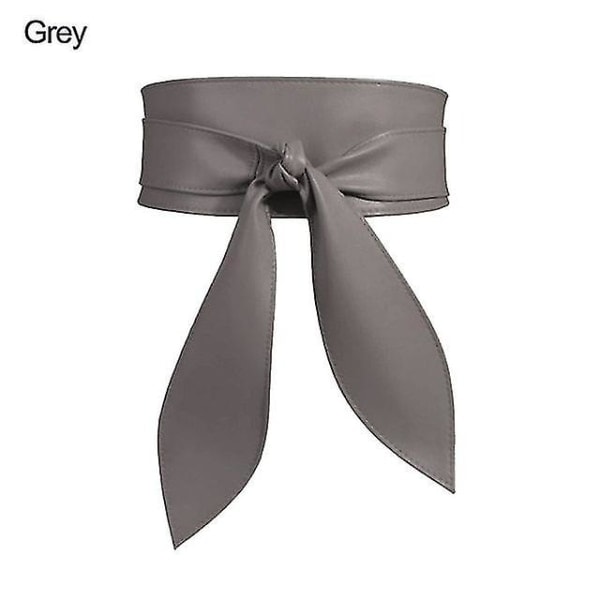 Blødt tøj dekoration sløjfe taljebånd bælter dekorative taljebånd dame bredt taljebælte taljerem grey