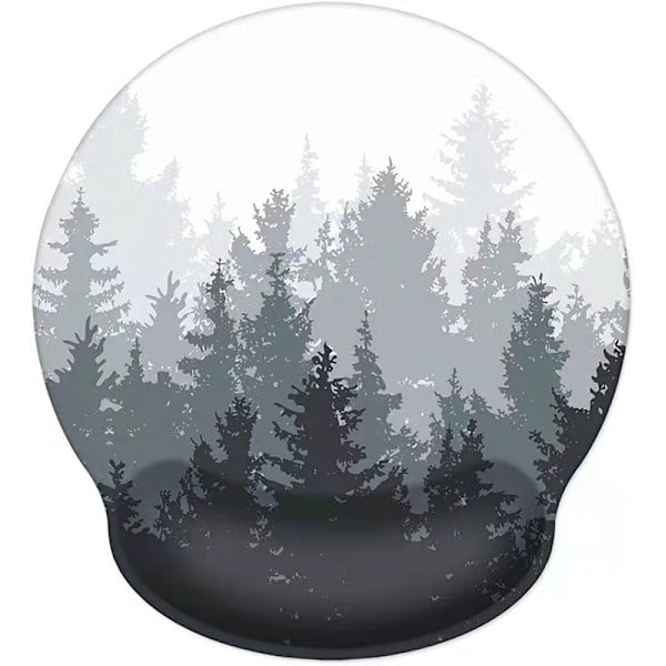 Ergonomisk musemåtte med håndledsstøtte, Forest Memory Foam håndledsstøtte musemåtter, smertelindrende musemåtte til gaming, arbejde, mænd og kvinder