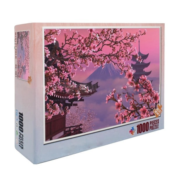 Sakura Puslespill - 1000 Brikker - Utfordrende Tegneserie Anime DIY Leker for Barn og Voksne