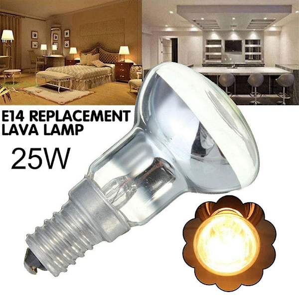 R39 Lava Lampe Pære 25w SES E14 Reflektor Skru inn Spotlight