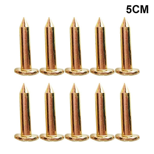 10 stk/sett 3/5/7/8/10 cm Landmålingsspiker i stål Landmålingsmarkør Grensemerke 5cm