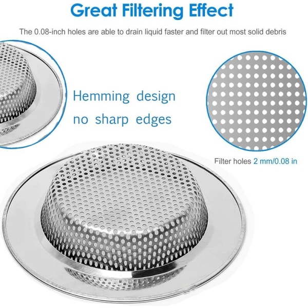 2 st Köksho Strainer, Rostfritt Stål Köksho Strainer, Köksho Galler, Tjockare, Ytterdiameter 112mm/4.4